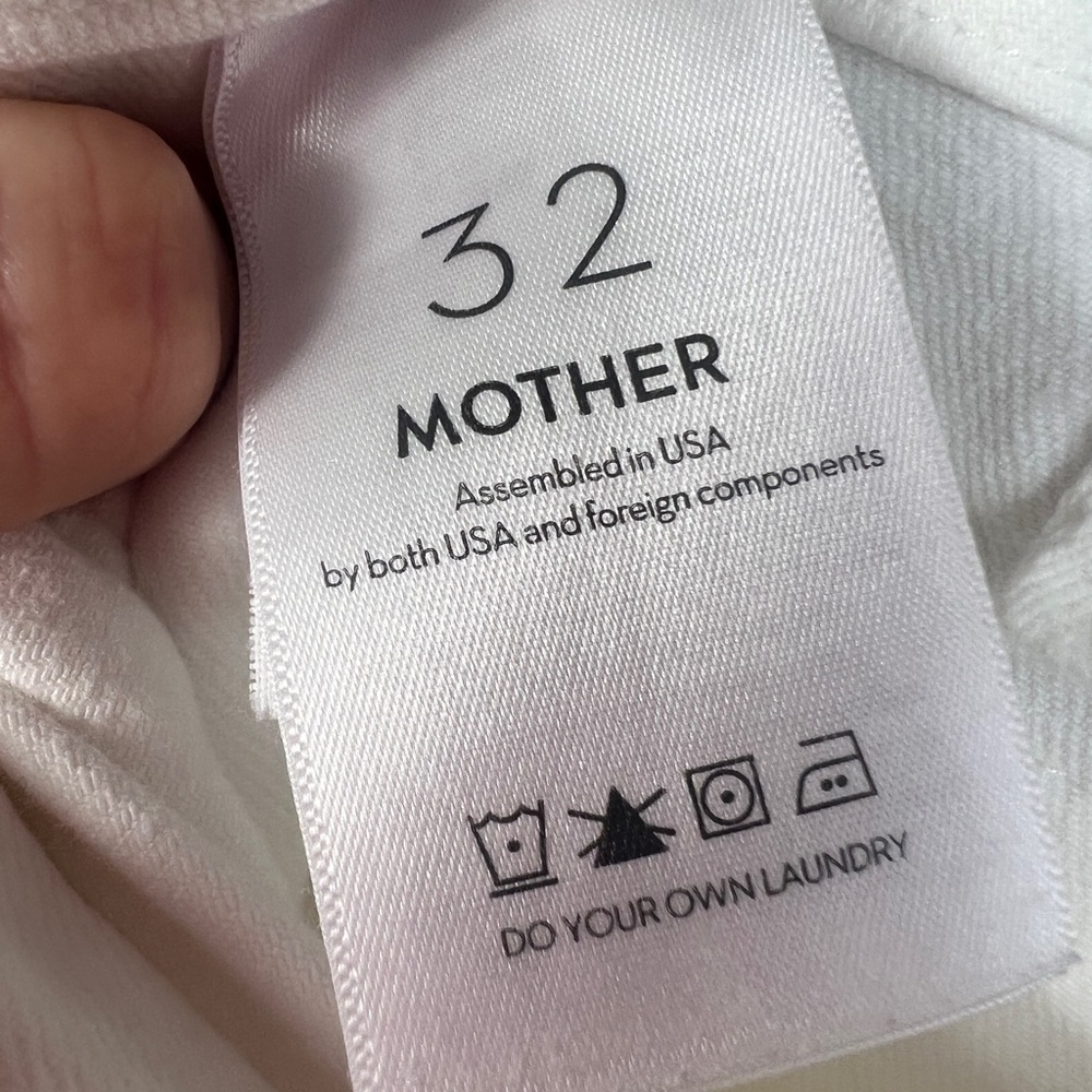 Mother Patch Pocket Private Ankle Fray Jeans White - Picture 9 of 11